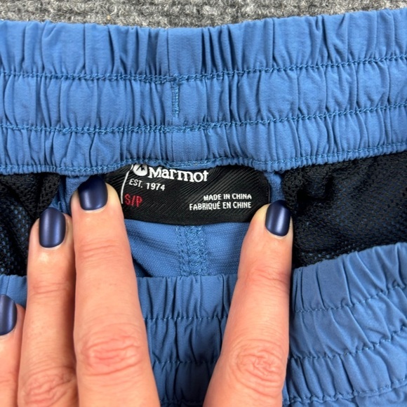 MARMOT Men’s Blue 7” Athletic Shorts Elastic waist size: Small - Picture 4 of 10